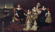 unknow artist Sir Thomas Lucy III and his family oil painting on canvas